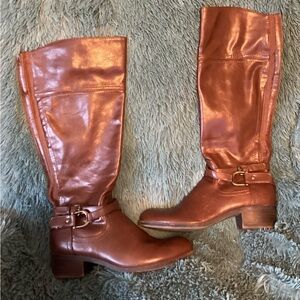 🚨Final Sale🚨! Unisa Brown Knee Boots w/Stylish Wrap Belts Size 5.5
